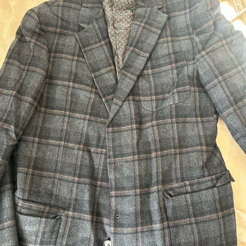 Joseph Abboud Charcoal Plaid Blazer